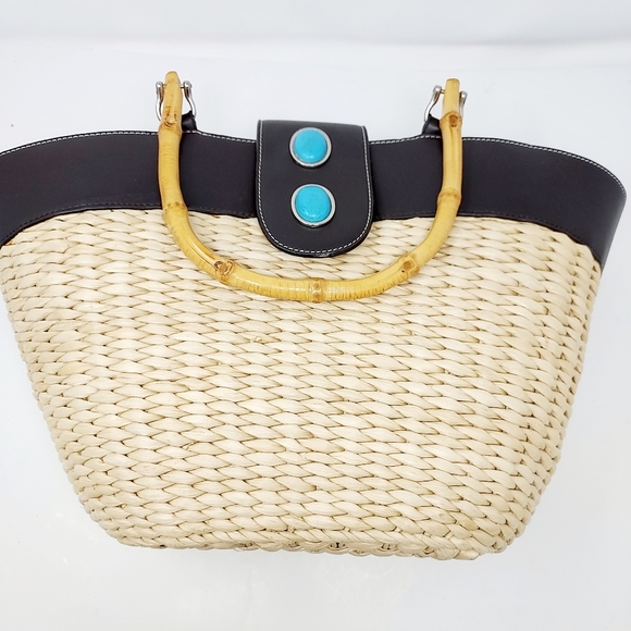 Ann Taylor LOFT Large Straw Tote Bag - Picture 8 of 9